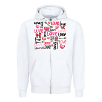 White love Zipper Hoodie - LillyAllenDesigns