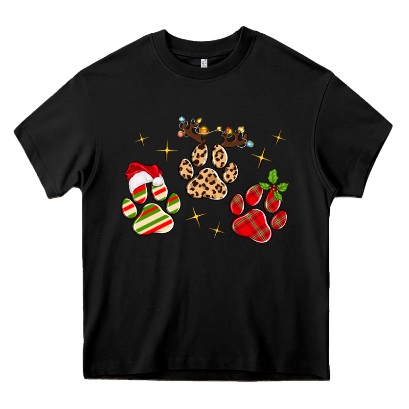 Christmas Paws Heavy Core Tee by MaliasSmallBusiness | Teevron