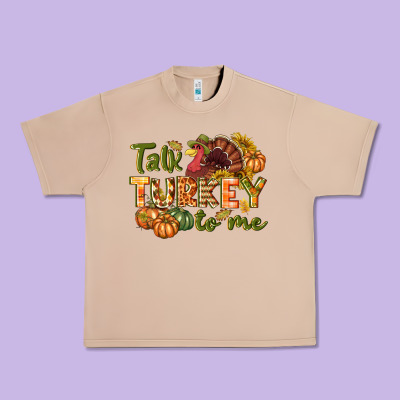 Talk Turkey To Me Thanksgiving P Urban Heavy Tee Designed By Nancycooperartshop