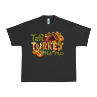 Pigment Black Talk turkey to me Thanksgiving p Urban Heavy Tee - NancyCooperArtShop