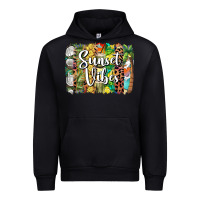 Foreset Green sunset vibes brush stroke Urban Hoodie - BarkalooDesign
