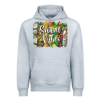 Heather Grey sunset vibes brush stroke Urban Hoodie - BarkalooDesign