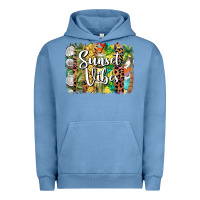 Pigment Pebble Blue sunset vibes brush stroke Urban Hoodie - BarkalooDesign