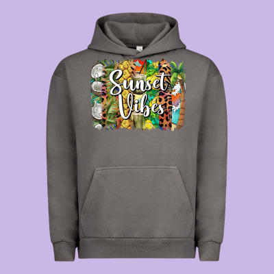 Sunset Vibes Brush Stroke Urban Hoodie Designed By Barkaloodesign
