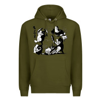 Army Green monokuma 1 Premium Hoodie - tuanDangUi