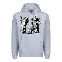 Heather Grey monokuma 1 Premium Hoodie - tuanDangUi