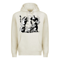 Oatmeal Heather monokuma 1 Premium Hoodie - tuanDangUi