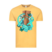 Vintage Mustard Ovarian Cancer diva teal ribbon Vintage Tee - NancyCooperArtShop