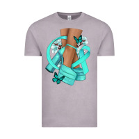 Vintage Zinc Ovarian Cancer diva teal ribbon Vintage Tee - NancyCooperArtShop