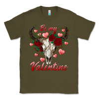 Army Green be my valentine bull skull Classic Tee - RanaPortraitStore