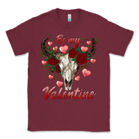 Burgundy be my valentine bull skull Classic Tee - RanaPortraitStore