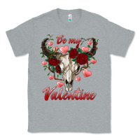 Heather Grey be my valentine bull skull Classic Tee - RanaPortraitStore