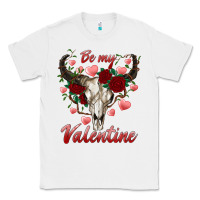 White be my valentine bull skull Classic Tee - RanaPortraitStore