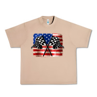 Burro American Racing Flag Urban Heavy Tee - JahusDesignShop