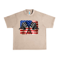 French Oak American Racing Flag Urban Heavy Tee - JahusDesignShop