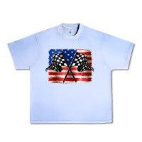 Grape Ice American Racing Flag Urban Heavy Tee - JahusDesignShop