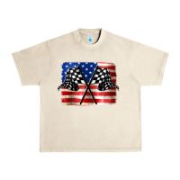 Sandshell American Racing Flag Urban Heavy Tee - JahusDesignShop