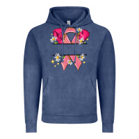 Vintage Denim Personalized Breast Cancer ribbon Vintage Hoodie - NancyCooperArtShop