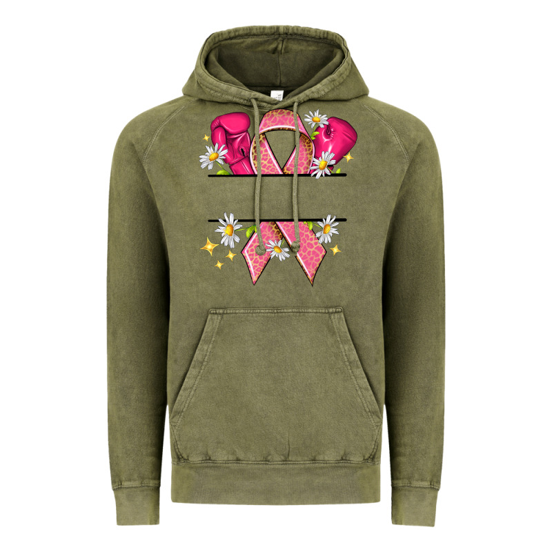 Personalized Breast Cancer Ribbon Vintage Hoodie by NancyCooperArtShop | Teevron