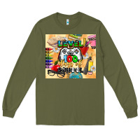 Army Green level 100 days of school Long Sleeve Tee - CowGirlArtShop