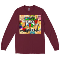 Burgundy level 100 days of school Long Sleeve Tee - CowGirlArtShop