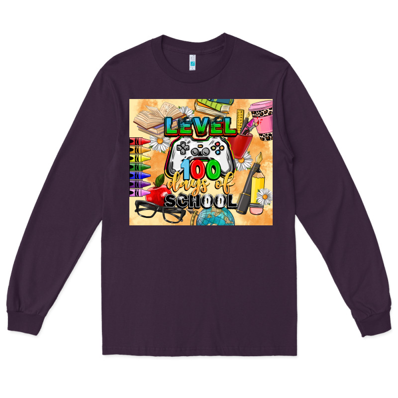 Level 100 Days Of School Long Sleeve Tee by CowGirlArtShop | Teevron