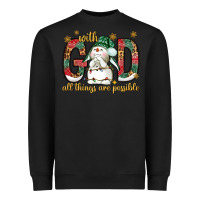 Black with god all things are possible with snowman bbs Heavyweight Sweatshirt - BundleAndBundleShop