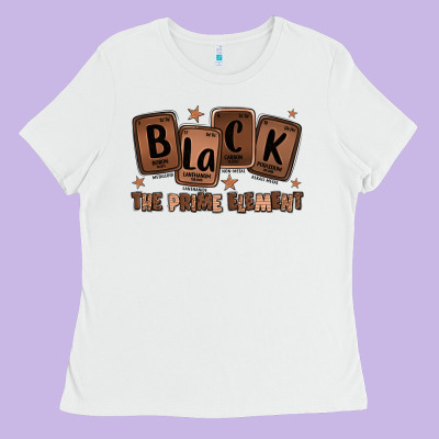 Black The Prime Element Melanin Ladies Tee Designed By Lillyallendesigns
