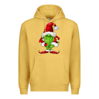 Antique Gold green christmas gnomes Premium Hoodie - FaDigitalArtStudio