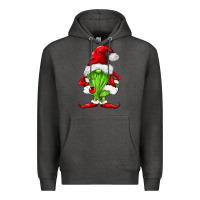 Charcoal Heather green christmas gnomes Premium Hoodie - FaDigitalArtStudio