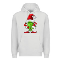 Dove Grey green christmas gnomes Premium Hoodie - FaDigitalArtStudio