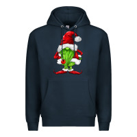 Navy green christmas gnomes Premium Hoodie - FaDigitalArtStudio