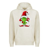 Oatmeal Heather green christmas gnomes Premium Hoodie - FaDigitalArtStudio