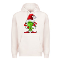 Pale Pink green christmas gnomes Premium Hoodie - FaDigitalArtStudio