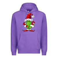 Purple green christmas gnomes Premium Hoodie - FaDigitalArtStudio