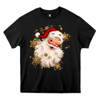 Black Christmas santa claus Heavy Core Tee - MaliasSmallBusiness