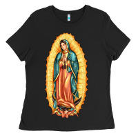 Black our lady of guadalupe Ladies Tee - LillyAllenDesigns