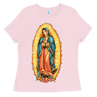 Bubblegum Pink our lady of guadalupe Ladies Tee - LillyAllenDesigns