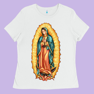 Our Lady Of Guadalupe Ladies Tee Designed By Lillyallendesigns