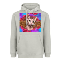 Moon Dust purple glitter roses sphynx cat Heavyweight Hoodie - LillyAllenDesigns
