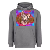 Storm purple glitter roses sphynx cat Heavyweight Hoodie - LillyAllenDesigns