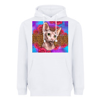 White purple glitter roses sphynx cat Heavyweight Hoodie - LillyAllenDesigns
