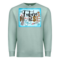 Seafoam Western Future Nurse Premium Sweatshirt - LillyAllenDesigns