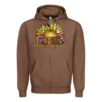 Chestnut Teacher Zipper Hoodie - CowhideDigitalArt