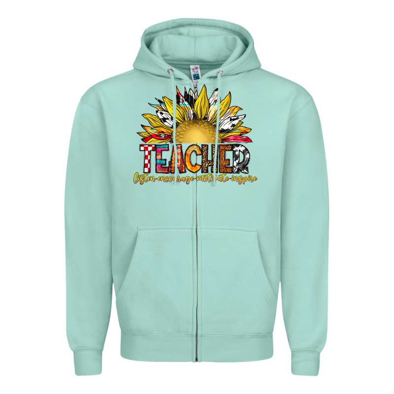 Teacher Zipper Hoodie by CowhideDigitalArt | Teevron