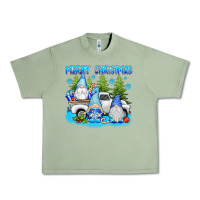 Oil Green merry christmas gnomies Urban Heavy Tee - texasbilliewilder