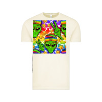Vintage Arctic Pride LGBTQ+ aliens and stars with rainbow Vintage Tee - NancyCooperArtShop