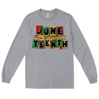 Heather Grey juneteenth freeish since 1865 Long Sleeve Tee - CowGirlArtShop