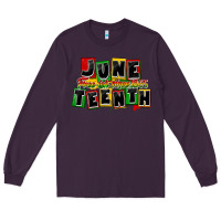 Plum juneteenth freeish since 1865 Long Sleeve Tee - CowGirlArtShop