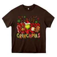 Chocolate Brown grinchmas Heavy Core Tee - MaliasSmallBusiness